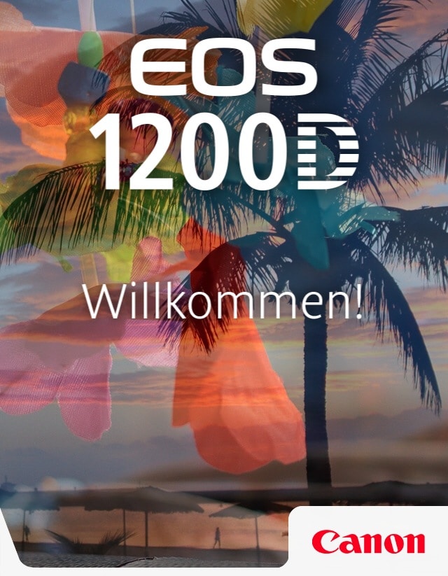 EOS 1200D von Canon - Willkommensbildschirm der Begleitapp