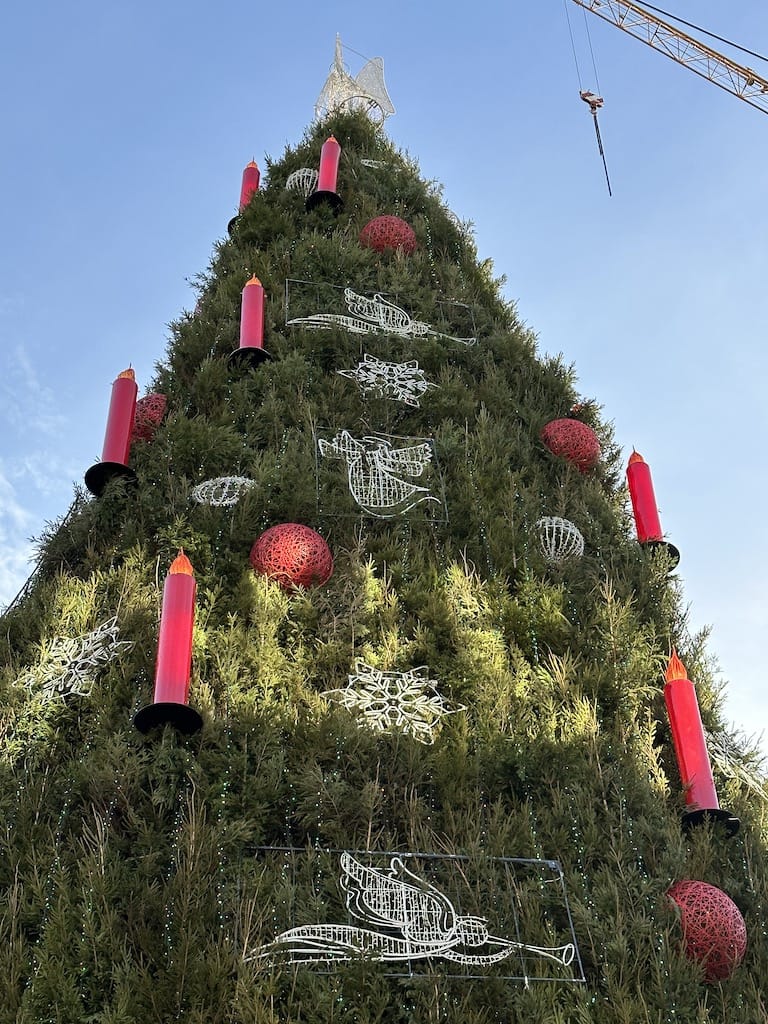 Ornamente und Lichter am Dortmunder Weihnachtsbaum 2022