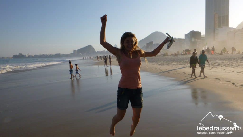 Bianca in Rio an der Copacabana, Brasilien