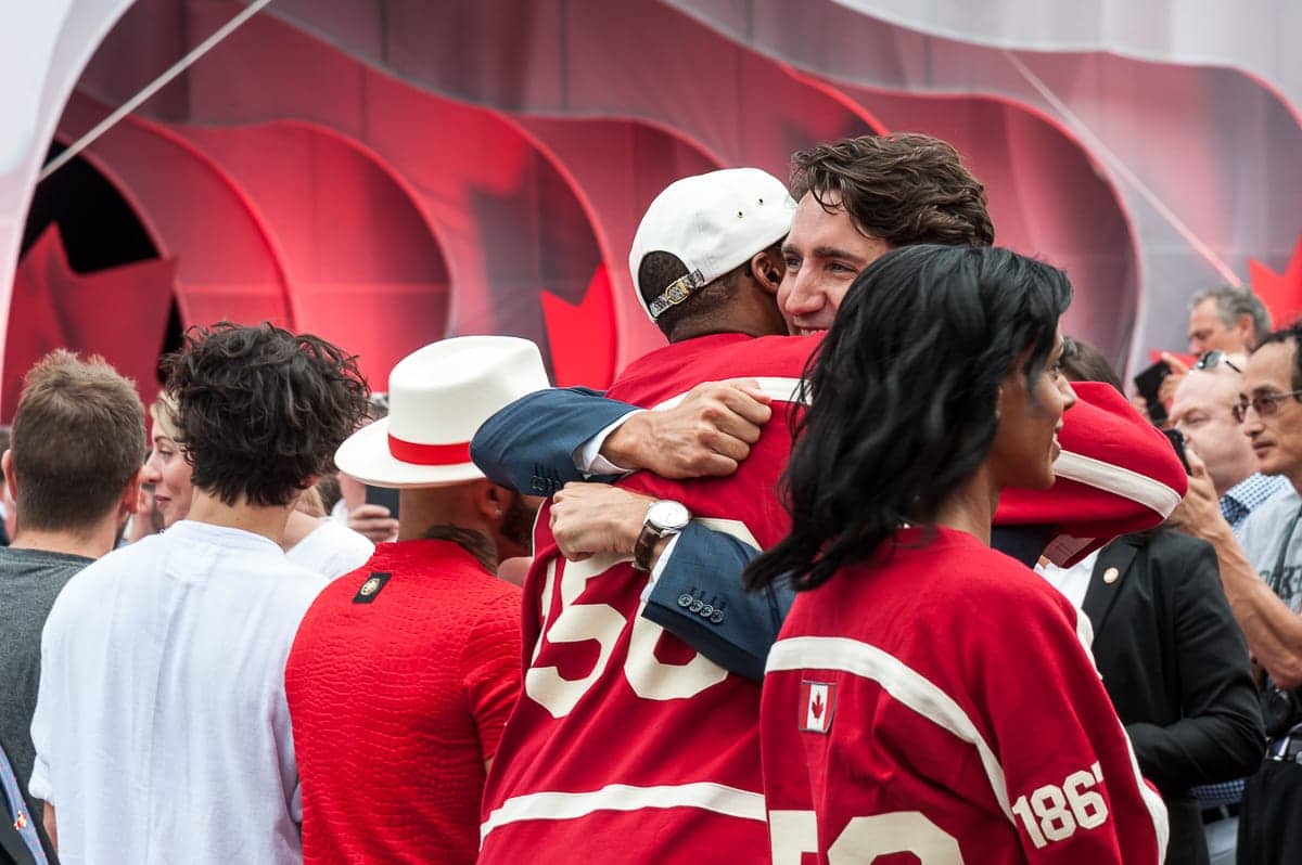 Verabschiedung von hier Kardinal Offishal durch Premierminister Justin Trudeau