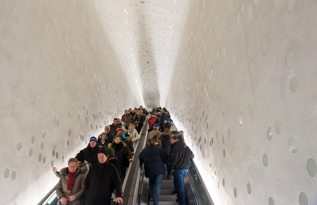 Rolltreppe in der Elbphilharmonie