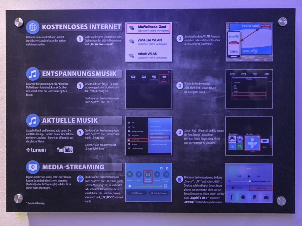 Anleitung für das Entertainmentsystem