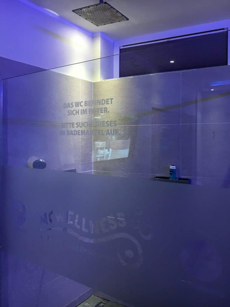 Regendusche in der Comfort-Suite