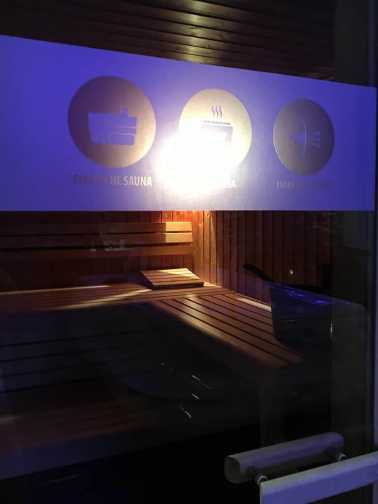 Blick in die Sauna