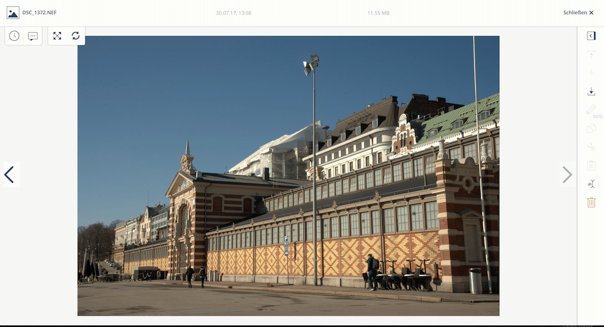Ansicht einer RAW-Datei auf dem Desktop
