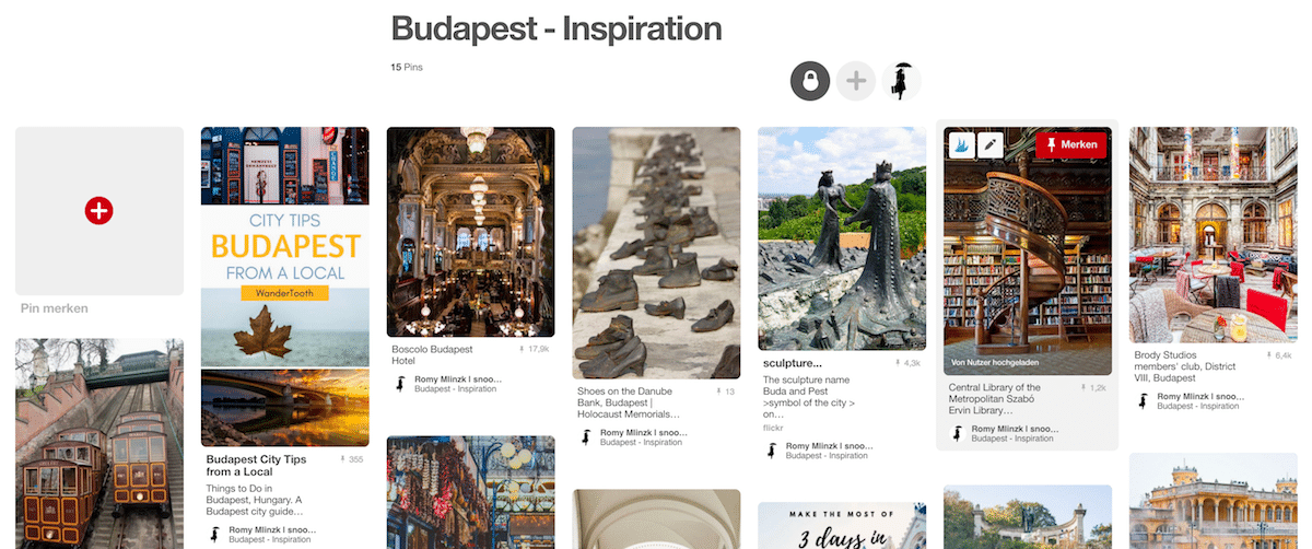 Meine nun nicht mehr so geheime Pinnwand über Budapest