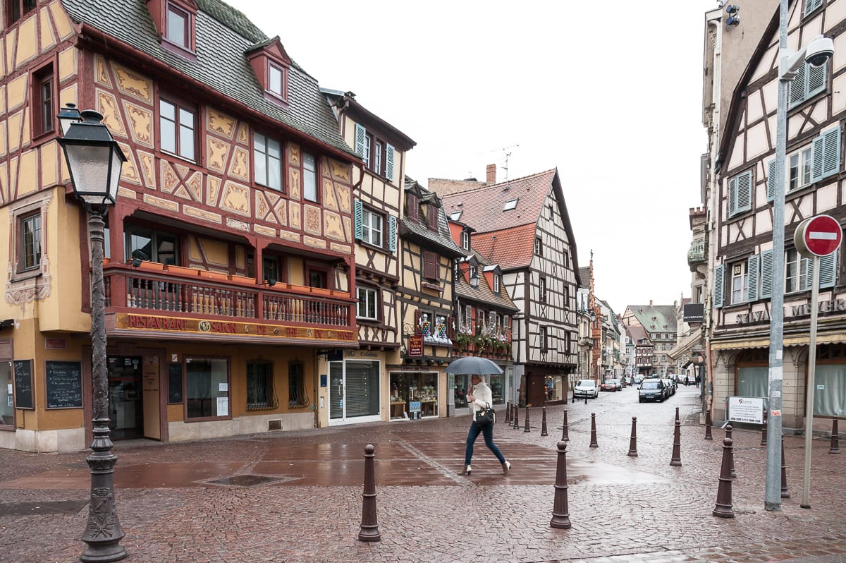 Bei Regen in Colmar