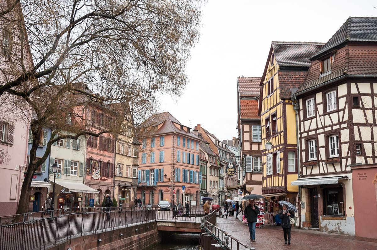 Colmar im Winter bei Regen