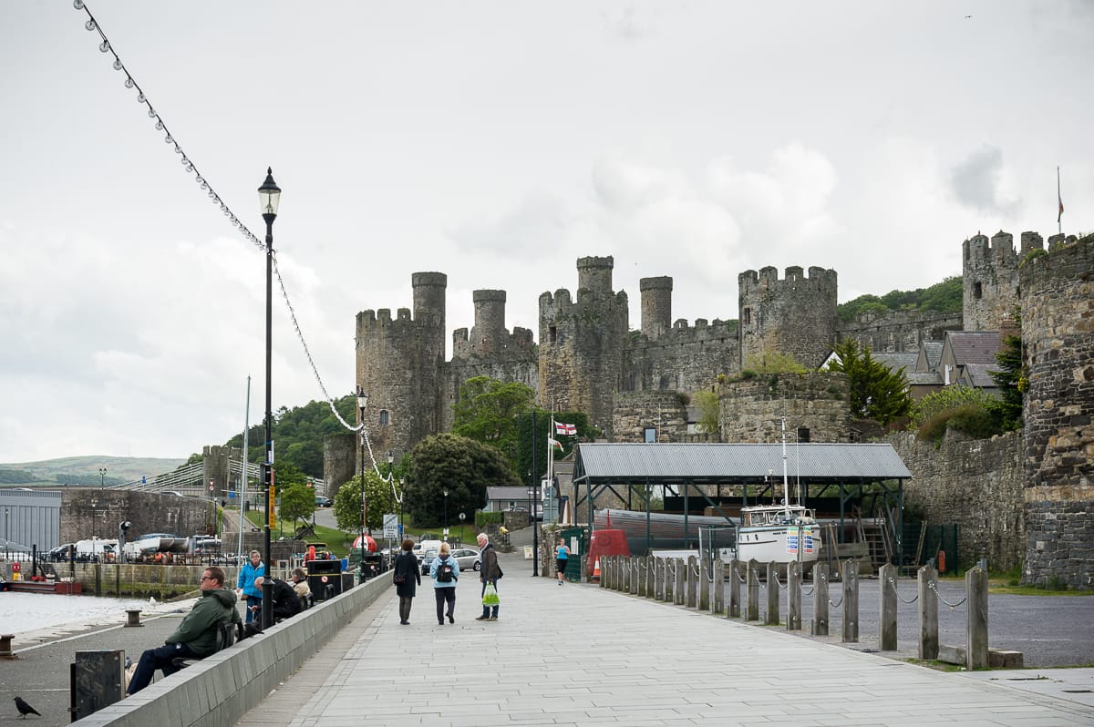 Conwy Castle vom kleinen Hafen aus