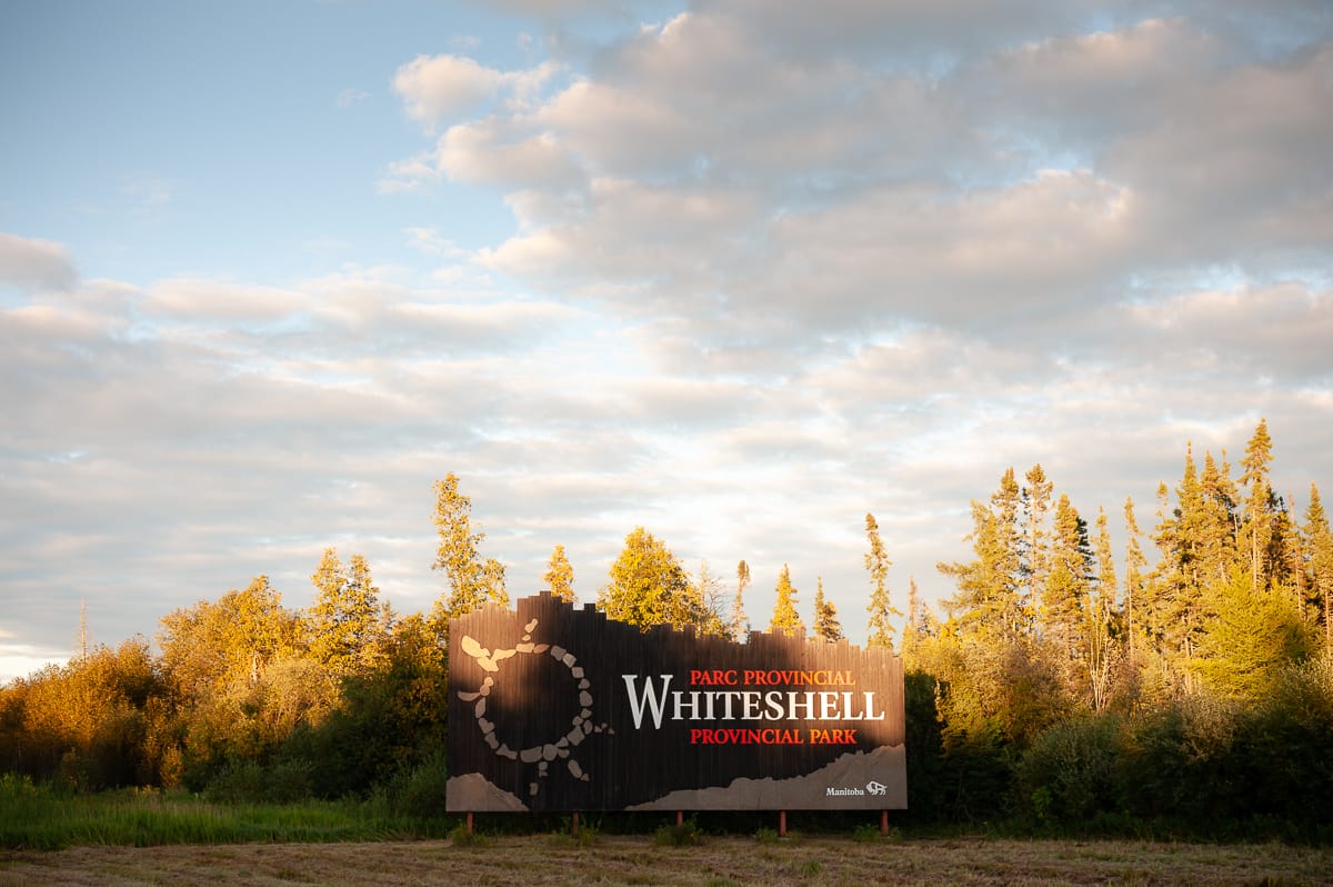 Eingang zum Whiteshell Provincial Park aus Manitoba kommend