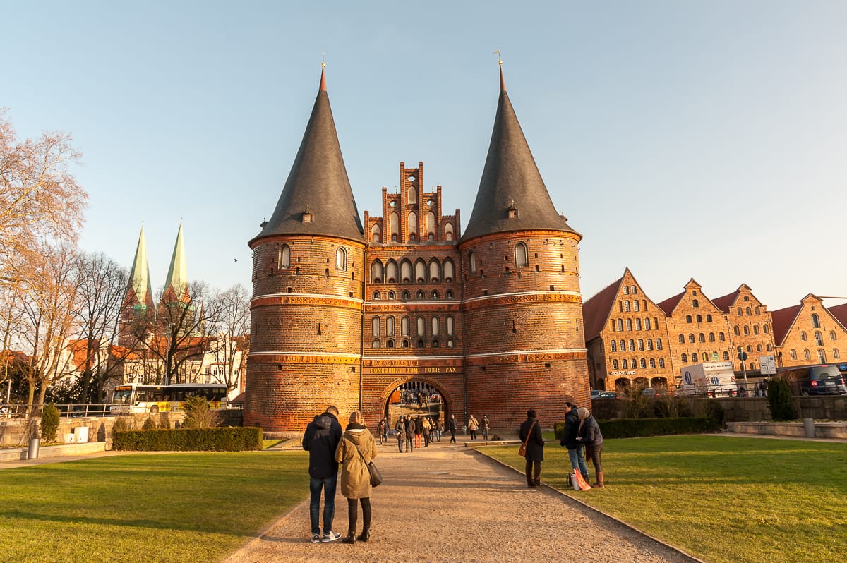 Das Holstentor in der Hansestadt Lübeck