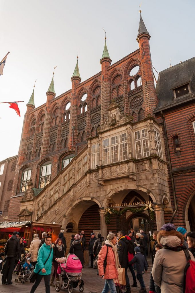 Renaissancetreppe am Rathaus von Lübeck