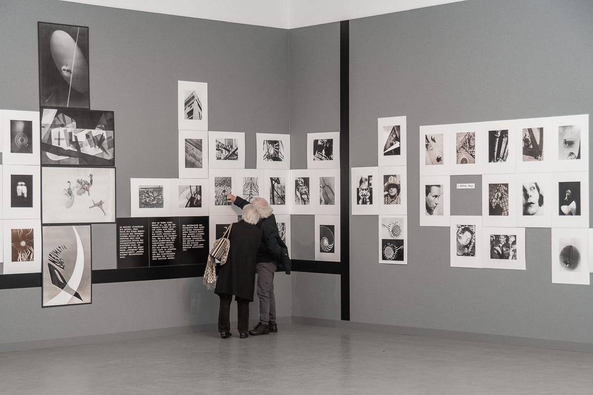 Die László-Moholy-Nagy-Ecke in der "Bauhaus und die Fotografie"-Ausstellung.