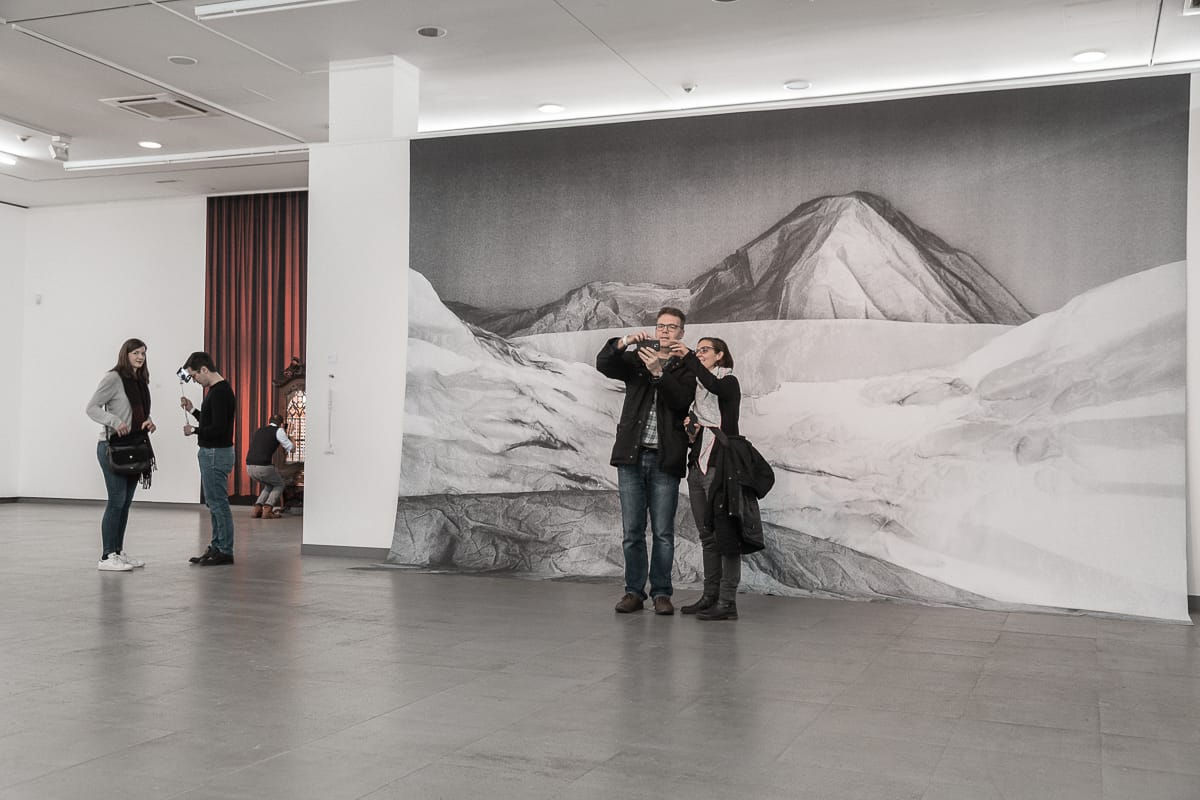 Der Selfiespot mit "Bergpanorama".