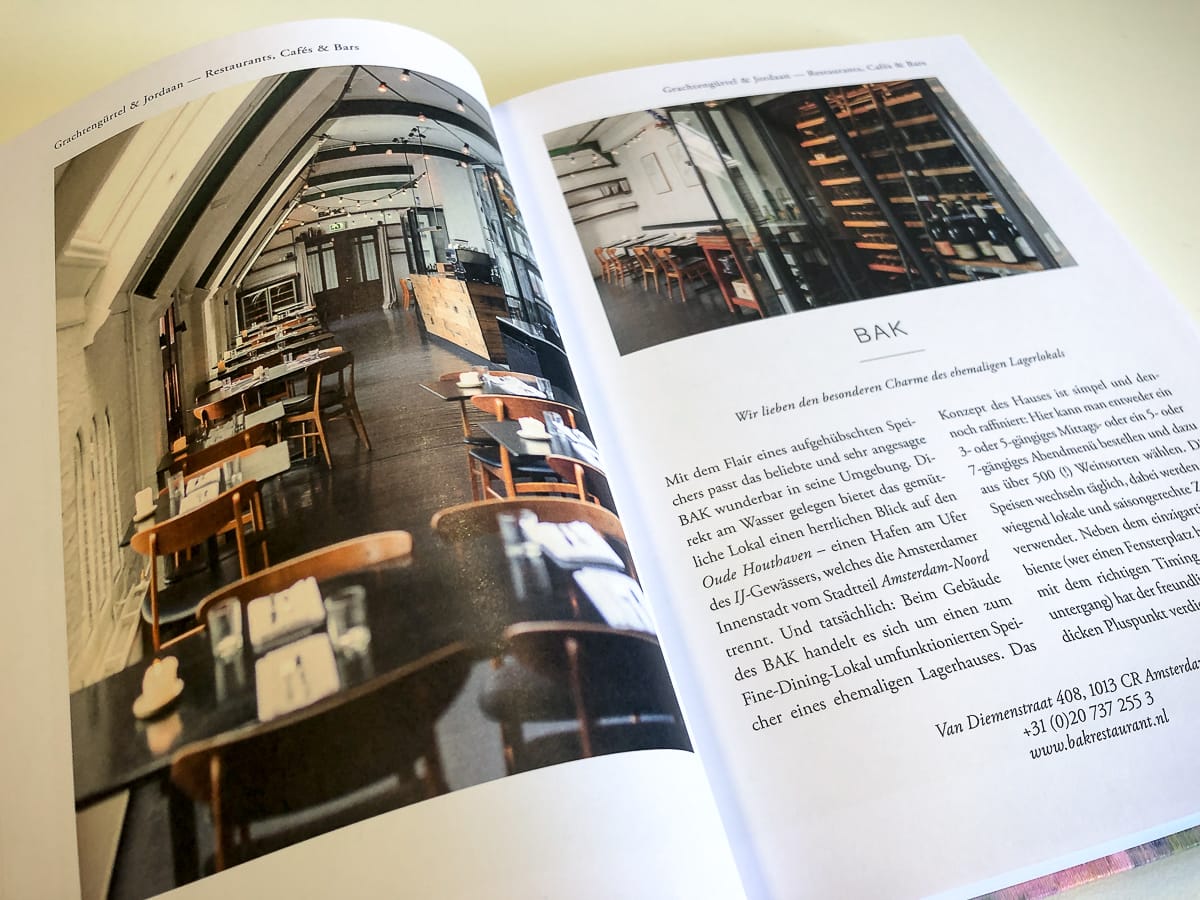 Detailseite einer Location in der Amsterdam Edition.