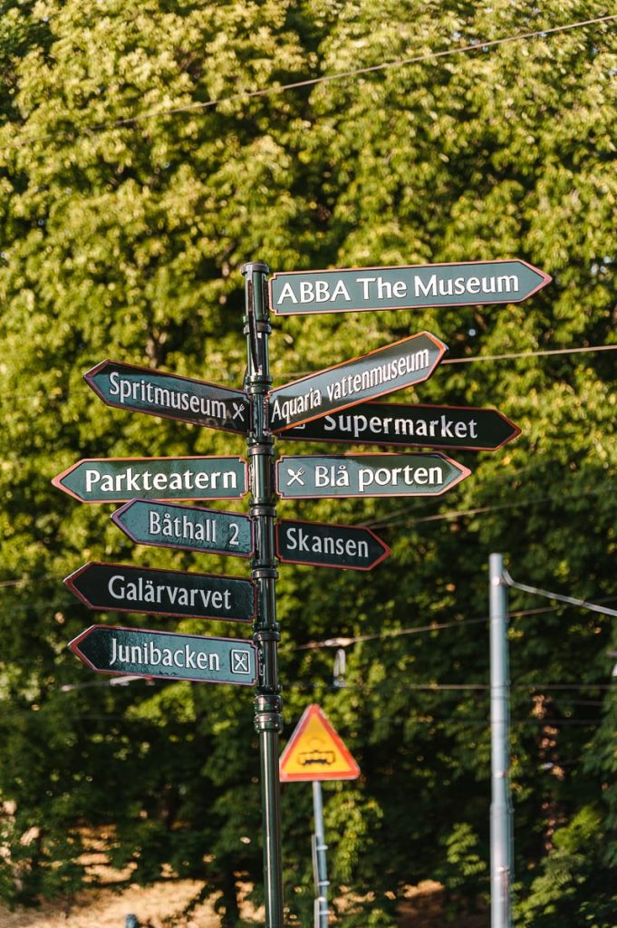 Wegweiser zu den verschiedenen Museen