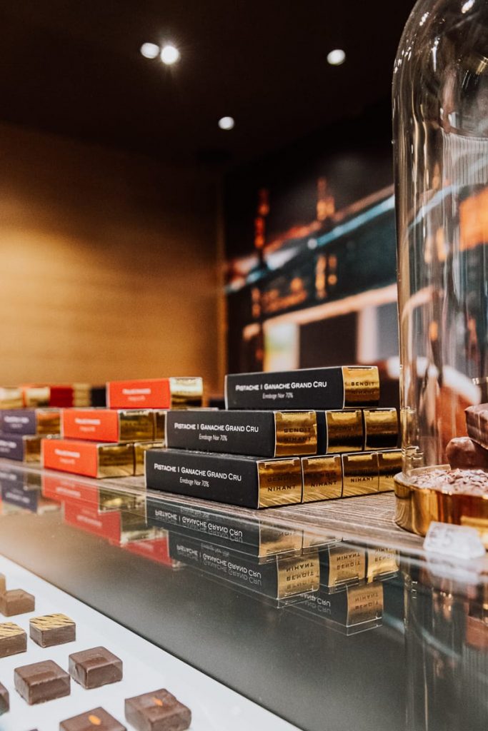 Pralinen in der Chocolaterie von Benoit Nihant