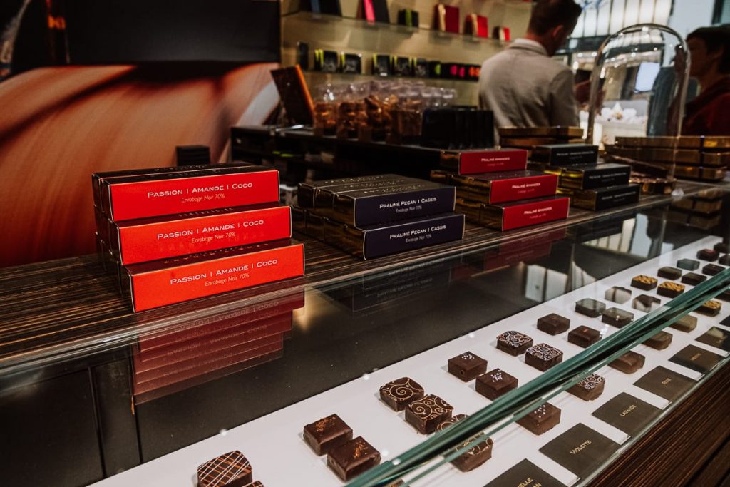 Pralinen in der Chocolaterie von Benoit Nihant