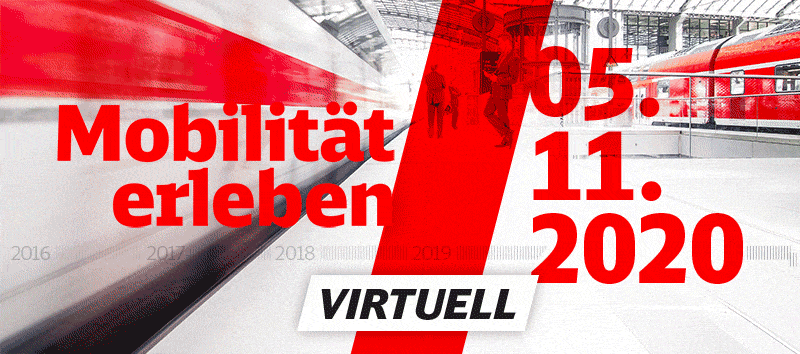 Gif zum/von "Mobilität erleben" virtuell am 05.11.2020, dem Bahnevent rund um Neuerungen im Bahnuniversum.