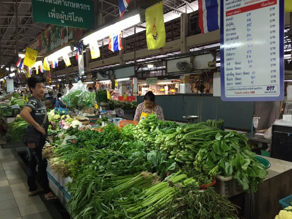 Gemüse auf einem Food Market in Bangkok, 2015